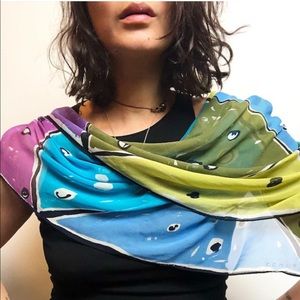 Vintage Silk printed scarf